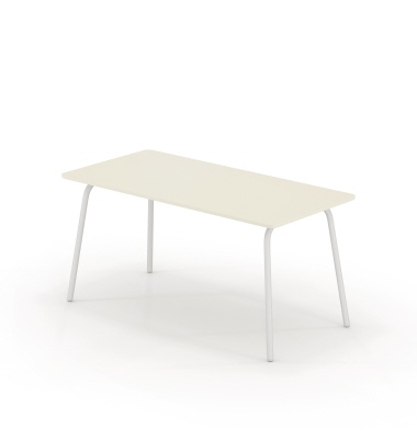 Schreibtisch se:lab work & meet desk, 74cm (H), 160x80cm (BxT), rechteckig, weiß / weiß