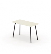 Schreibtisch se:lab work & meet desk, 74cm (H), 120x80cm (BxT), rechteckig, weiß / schwarz