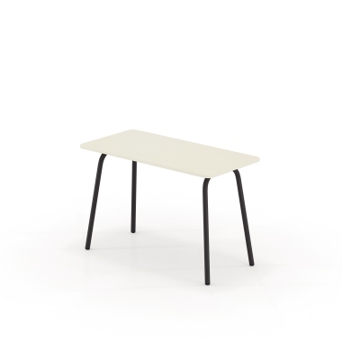 Schreibtisch se:lab work & meet desk, 74cm (H), 120x80cm (BxT), rechteckig, weiß / schwarz