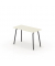 Schreibtisch se:lab work & meet desk, 74cm (H), 120x80cm (BxT), rechteckig, weiß / schwarz