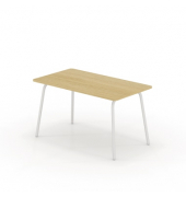 Schreibtisch se:lab work & meet desk, 74cm (H), 140x80cm (BxT), rechteckig, eiche hell / weiß
