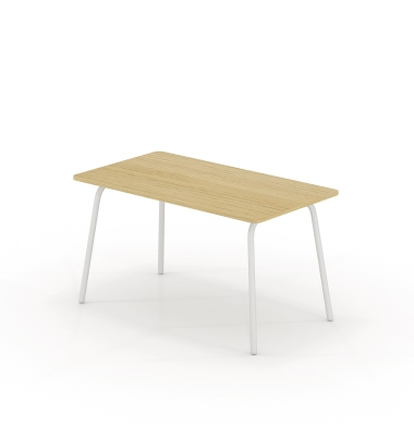 Schreibtisch se:lab work & meet desk, 74cm (H), 140x80cm (BxT), rechteckig, eiche hell / weiß