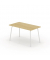 Schreibtisch se:lab work & meet desk, 74cm (H), 140x80cm (BxT), rechteckig, eiche hell / weiß