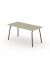 Schreibtisch se:lab work & meet desk, 74cm (H), 160x80cm (BxT), rechteckig, lichtgrau / schwarz