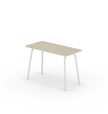 Schreibtisch se:lab work & meet desk, 74cm (H), 120x80cm (BxT), rechteckig, lichtgrau / weiß