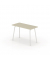 Schreibtisch se:lab work & meet desk, 74cm (H), 120x80cm (BxT), rechteckig, lichtgrau / weiß
