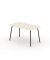 Schreibtisch se:lab work & meet desk, 74cm (H), 140x80cm (BxT), rechteckig, weiß / schwarz