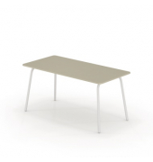 Schreibtisch se:lab work & meet desk, 74cm (H), 160x80cm (BxT), rechteckig, lichtgrau / weiß