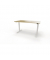 Sitz-Steh-Schreibtisch se:lab e-desk, elektrisch höhenverstellbar, 65-128cm (H), 140x90cm (BxT), rechteckig, eiche hell / weiß