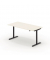 Sitz-Steh-Schreibtisch se:lab e-desk, elektrisch höhenverstellbar, 65-128cm (H), 160x80cm (BxT), rechteckig, weiß / schwarz