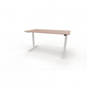 Sitz-Steh-Schreibtisch se:lab e-desk, elektrisch höhenverstellbar, 65-128cm (H), 140x90cm (BxT), rechteckig, antikrose / weiß