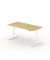 Sitz-Steh-Schreibtisch se:lab e-desk, elektrisch höhenverstellbar, 65-128cm (H), 160x80cm (BxT), rechteckig, eiche hell / weiß