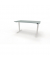 Sitz-Steh-Schreibtisch se:lab e-desk, elektrisch höhenverstellbar, 65-128cm (H), 140x90cm (BxT), rechteckig, fjordgrün / weiß