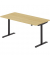 Sitz-Steh-Schreibtisch se:lab e-desk, elektrisch höhenverstellbar, 65-128cm (H), 160x80cm (BxT), rechteckig, eiche hell / schwar