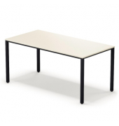 Schreibtisch temptation four, 74cm (H), 160x80cm (BxT), rechteckig, weiß / schwarz