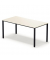 Schreibtisch temptation four, 74cm (H), 160x80cm (BxT), rechteckig, weiß / schwarz