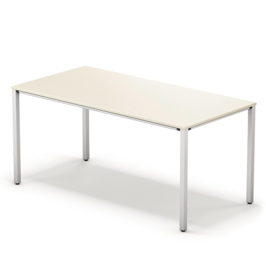 Schreibtisch temptation four, 74cm (H), 160x80cm (BxT), rechteckig, weiß / weiß