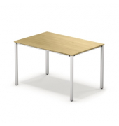 Schreibtisch temptation four, 74cm (H), 120x80cm (BxT), rechteckig, eiche / weiß