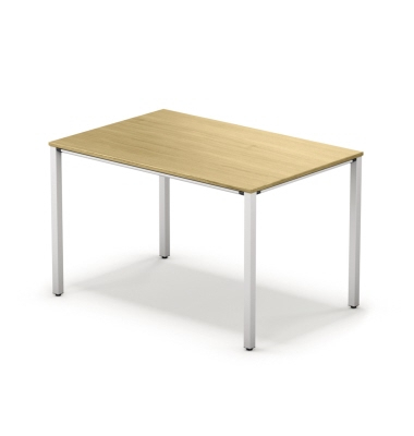 Schreibtisch temptation four, 74cm (H), 120x80cm (BxT), rechteckig, eiche / weiß