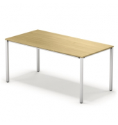 Schreibtisch temptation four, 74cm (H), 160x80cm (BxT), rechteckig, eiche / weiß