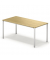 Schreibtisch temptation four, 74cm (H), 160x80cm (BxT), rechteckig, eiche / weiß