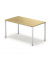 Schreibtisch temptation four, 74cm (H), 140x80cm (BxT), rechteckig, eiche / weiß