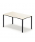 Schreibtisch temptation four, 74cm (H), 140x80cm (BxT), rechteckig, weiß / schwarz