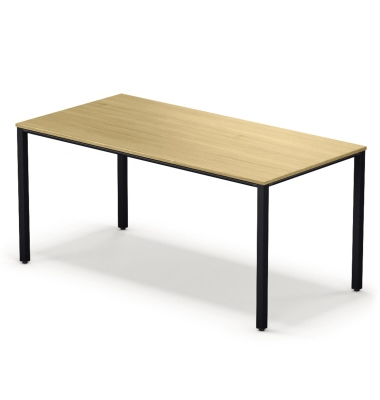 Schreibtisch temptation four, 74cm (H), 160x80cm (BxT), rechteckig, eiche / schwarz
