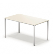 Schreibtisch temptation four, 74cm (H), 140x80cm (BxT), rechteckig, weiß / weiß