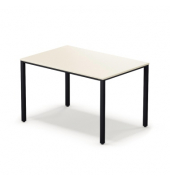Schreibtisch temptation four, 74cm (H), 120x80cm (BxT), rechteckig, weiß / schwarz