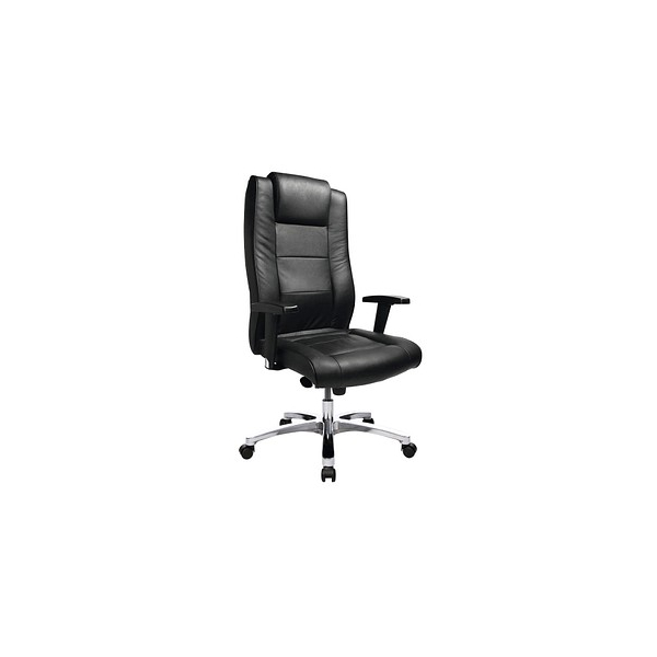 4014296244082 - Chefsessel Chairman 10 schwarz   silber mit Armlehnen bis 110kg 4014296244082 Topstar