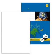 Schulheft 040416020 Style, Lineatur 20 / blanko, A4, 80g, blau, 16 Blatt / 32 Seiten