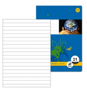 Schulheft 040416021 Style, Lineatur 21 / liniert, A4, 80g, blau, 16 Blatt / 32 Seiten