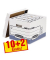 Archivbox Bankers Box 0026101, A4, weiß/blau, innen 35x29,3x37cm, Karton