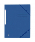 Eckspannmappe TOP FILE+ 400116324, A4 blau Karton 390g, mit 3 Einschlagklappen