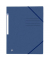 Eckspannmappe TOP FILE+ 400116325, A4 dunkelblau Karton 390g, mit 3 Einschlagklappen
