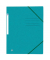 Eckspannmappe TOP FILE+ 400116326, A4 aqua Karton 390g, mit 3 Einschlagklappen
