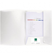 Jurismappe Kreacover 43008E, A4 wei&szlig; Polypropylen (PP), mit 2 Einschlagklappen