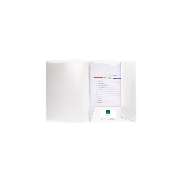 Exacompta Jurismappe Kreacover 43008E, A4 weiß Polypropylen (PP), mit 2 Einschlagklappen 3130630430087 Exacompta 10 Stück