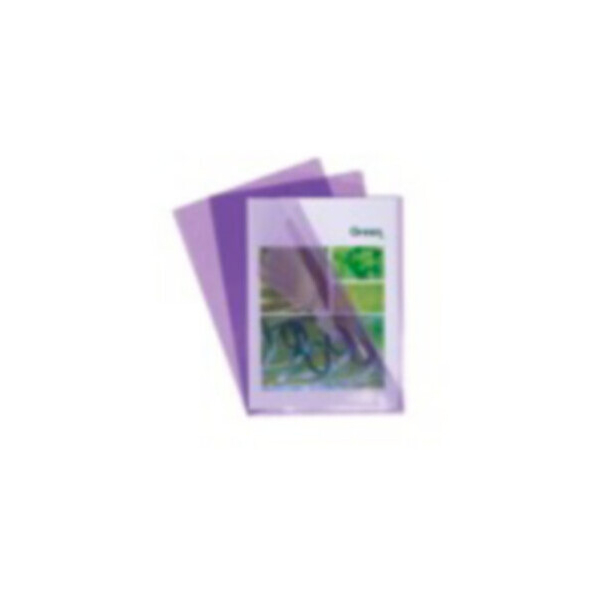 Exacompta Sichthüllen 660505E, A4, violett, klar glatt, oben & rechts offen, 0,13mm 3130632660505 Exacompta 10 Stück