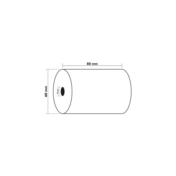 3130633438042 - Thermorolle 80mmx44m Kern-Ø 12 mm Rollen-Ø 60 mm 55 gm² weiß 3130633438042 10 Stück 3130633438042 - Thermorolle 80mmx44m Kern-Ø 12 mm Rollen-Ø 60 mm 55 gm² weiß 3130633438042 10 Stück