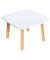 Beistelltisch Woody, 40cm (H), 60x60cm (BxT), quadratisch, wei&szlig; / braun