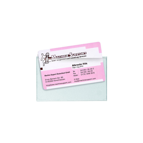 4000225020964 - Klebetasche VELOCOLL sk 92 x 56 mm farblos für Visitenkarte 4000225020964 VELOFLEX 12 Stück