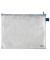 Rei&szlig;verschlusstasche, PVC, A4, 355 x 270 mm, farblos, blau, transparent