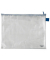 Reißverschlusstasche, PVC, A4, 355 x 270 mm, farblos, blau, transparent