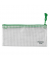 Reißverschlußtasche Mesh Bag PVC A6 200x100mm farblos/grün