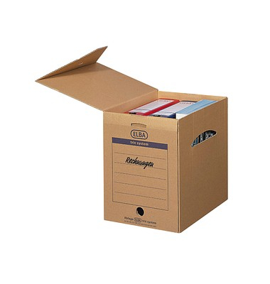 Archivcontainer tric system 100421092, A4, braun, innen 30,8x23,6x33,3cm, Karton