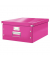 Aufbewahrungsbox Click & Store WOW 6045-00-23, 36 Liter mit Deckel, für A3, außen 482x399x200mm, Karton pink metallic