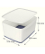 Aufbewahrungsbox MyBox 5216-10-01, 18 Liter mit Deckel, für A4, außen 385x318x198mm, Kunststoff weiß/grau