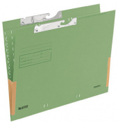 Pendeltasche, Manilakarton (RC), 320 g/m&sup2;, seitlich Fr&ouml;sche, A4, gr&uuml;n